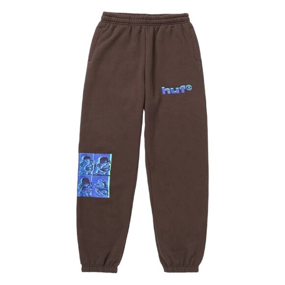 Huf Unsung Crew Womens Vintage Brown + Blue Sweatpants - Picture 5 of 8